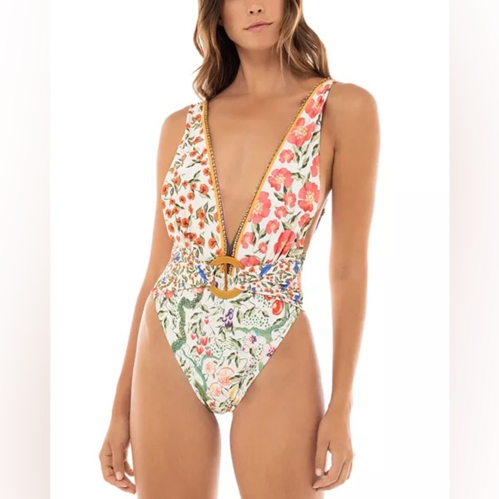 NWT Agua Bendita Ina Seed One Piece Swimsuit Sz XL